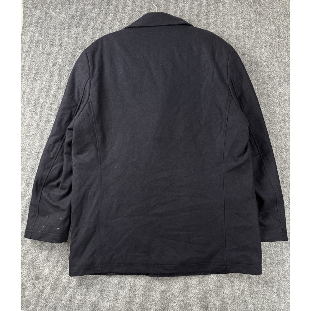 Ralph Lauren Coat Men Size 48L Navy Blue Luke Peacoat Wool‎ Heritage Nautical - Picture 6 of 9
